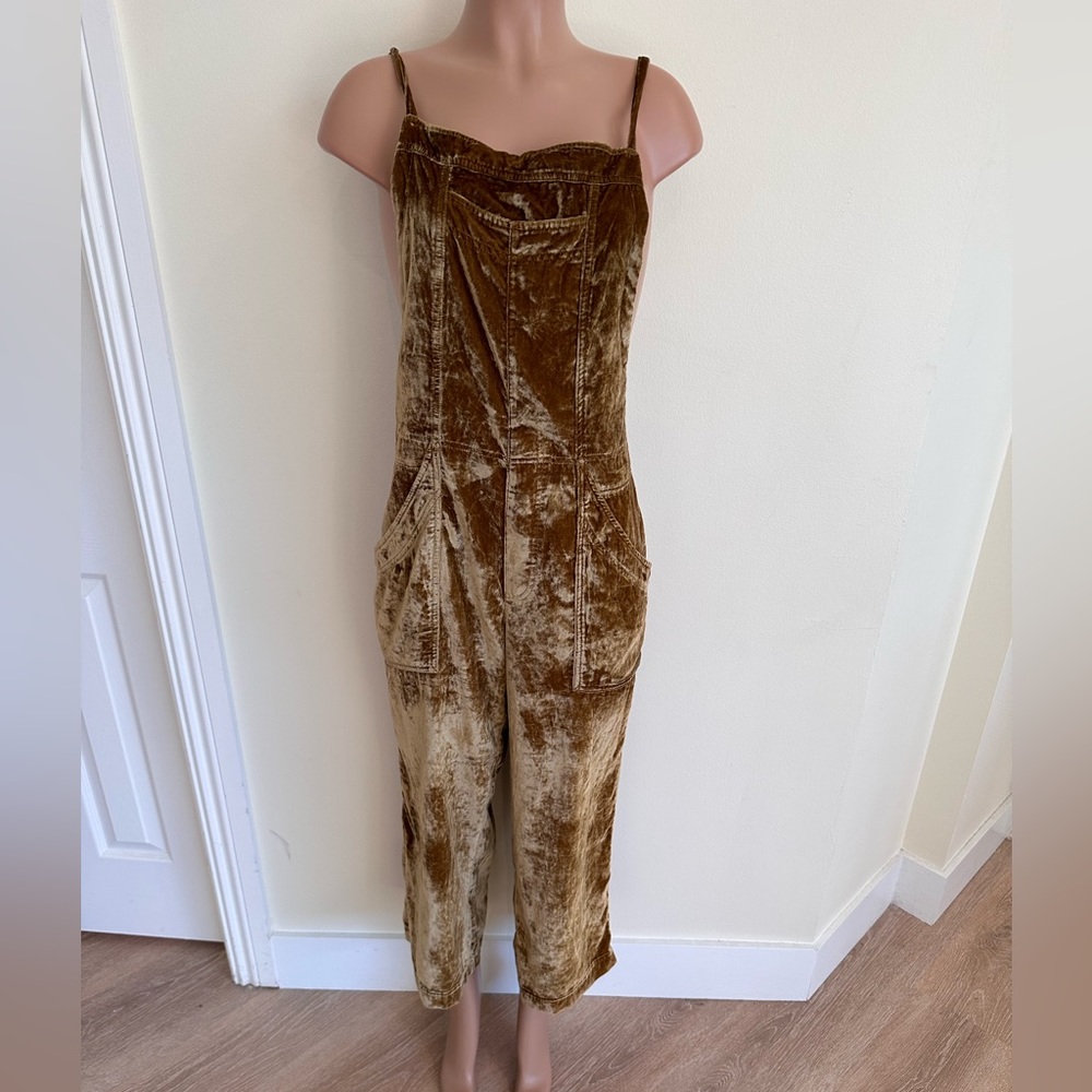 FREE PEOPLE gold romper onesie